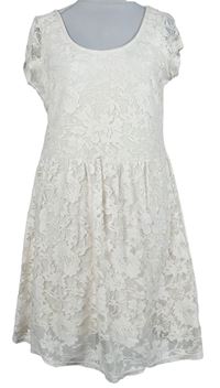 Dámské smetanové krajkové šaty Dorothy Perkins 