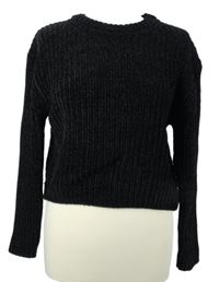Dámský černý žynilkový crop svetr Primark 
