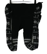 Dámské černo-šedé vzorované punčocháče Blue Motion 