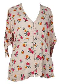 Dámská světlerůžová kytičkovaná halenka Apricot 