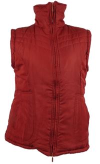 Dámská červená šusťáková zateplená vesta 