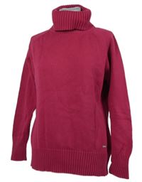 Dámský tmavorůžový svetrový rolák C&A