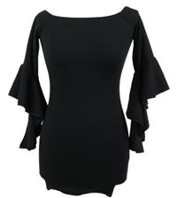 Dámské černé minišaty s volánky MissGuided 