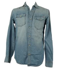 Pánská světlemodrá riflová košile Jack&Jones 