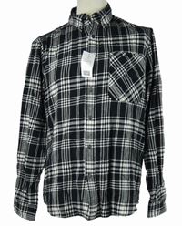 Nové - Pánská černo-bílá kostkovaná košile F&F