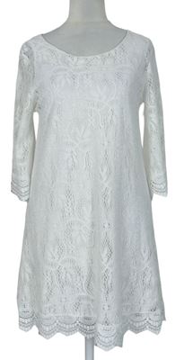 Dámské bílé krajkové šaty H&M