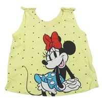 Žlutý puntíkatý top s Minnie Disney