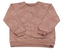 Starorůžová květinová mikina Primark