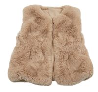 Světlerůžová kožešinová zateplená vesta Next