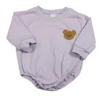 Lila teplákové body s medvědem 