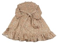 Světlerůžové květinové šaty