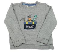 Světlešedá mikina s nářadím 