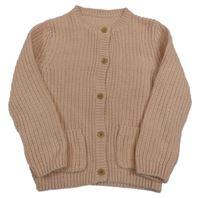 Světlerůžový propínací svetr Matalan