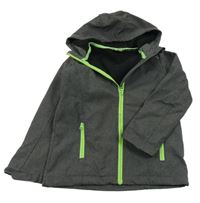 Šedá softshellová bunda a kapucí Crivit