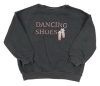 Šedá mikina s nápisem a botičkami George