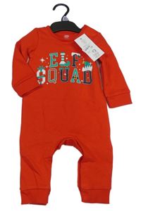 Nové - červený teplákový overal s nápisem F&F