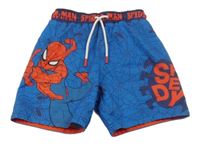 Modré plážové kraťasy se Spidermanem Marvel
