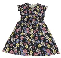 Černé květované šaty Y.F.K.