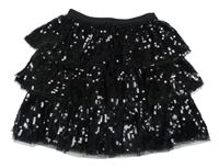 Černá flitrovaná sukně  s volány MANOR kids