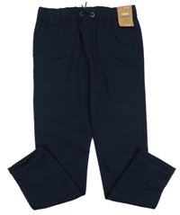 Nové - Tmavomodré plátěné chino kalhoty Dunnes Stores