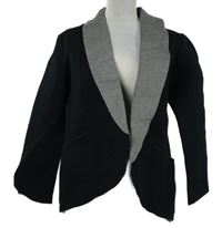 Dámský černo-šedý mikinový sakový cardigan 