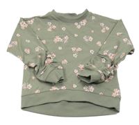 Khaki květovaná mikina Dopodopo