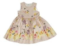 Světlerůžové květované šaty Shein