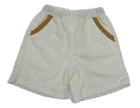 Bílo-hnědé kraťasy Shein