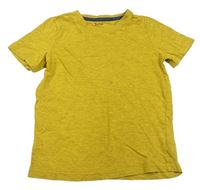 Žluto-šedé melírované tričko Tu