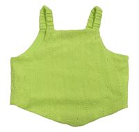Světlezelený crop top s dírkovaným vzorem Matalan