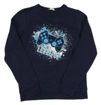 Tmavomodrá mikina s ovladačem zn. Pep&Co