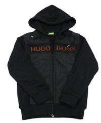 Černá mikina s kapucí Hugo Boss