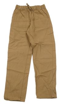 Hnědé plátěné kalhoty H&M