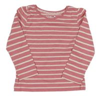 Růžovo-bílé pruhované triko Yd.
