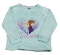 Světlemodrá plyšová mikina s Frozen Disney