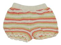 Bílo-barevné pruhované pletené kraťasy Matalan