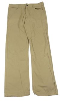 Béžové plátěné kalhoty 