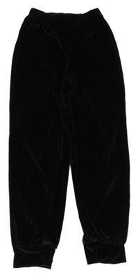 Černé sametové kalhoty Shein