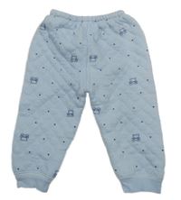 Světlemodré prošívané tepláky s medvídky