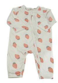 Bílý overal s jahodami Shein