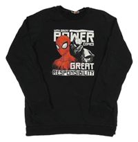 Černá lehká mikina se Spidermanem Marvel