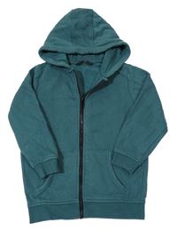 Tmavozelená propínací mikina s kapucí George