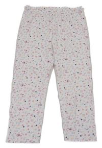 Bílo-květované capri legíny Topolino
