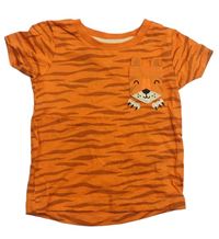 Oranžové vzorované tričko s tygrem Next 