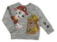 Šedá melírovaná mikina s Paw Patrol Primark 
