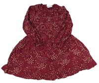 Tmavorůžové šaty s kytičkami zn. Matalan