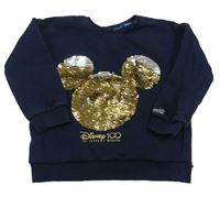 Tmavomodrá mikina s Mickeym z flitrů zn. George 