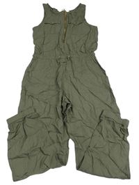 Khaki kalhotový overal H&M