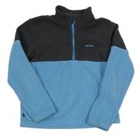 Tyrkysovo-šedá funkční fleecová mikina Decathlon