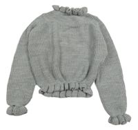 Šedý crop svetr Cameo Rose